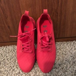 New All Red Under Armour shoes